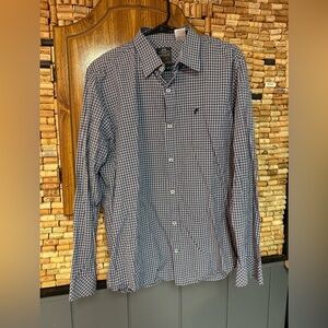Racing Green plaid stripe button down shirt size XL